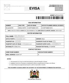 肯尼亚签证是电子签还是落地签好